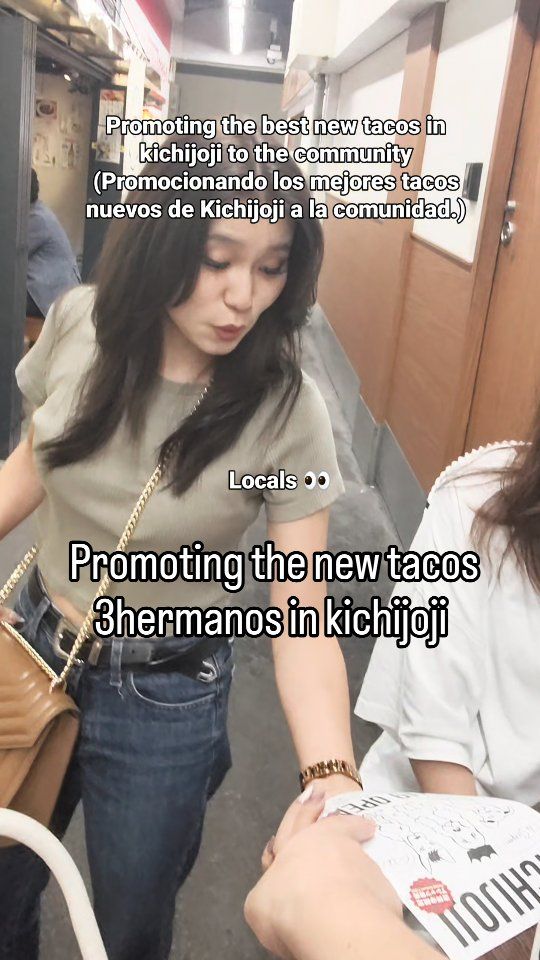Handing out flyers for a new taco restaurant in Kichijoji